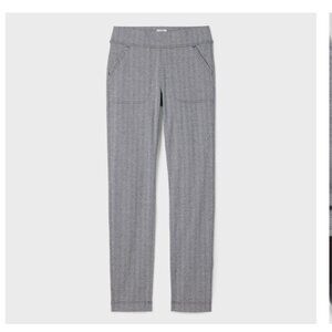 NoGA Naturale Houndstooth Cotton Slim Leg Pants Women's L